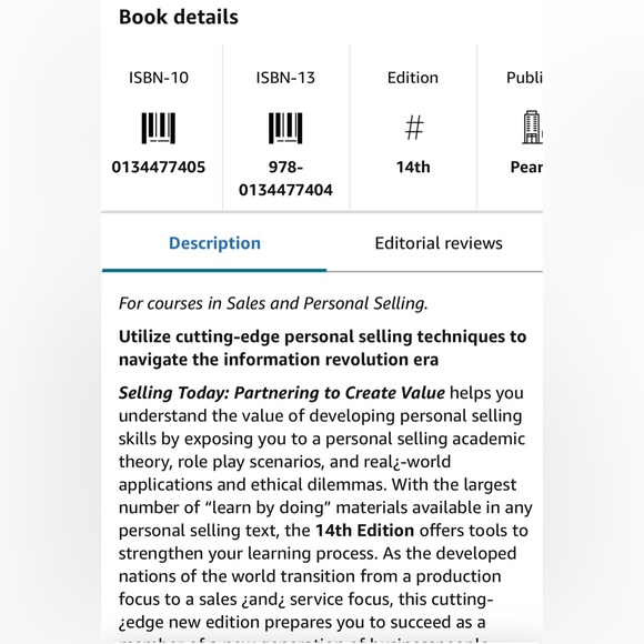 Gerald L. Manning Selling Today: Partnering to Create Value Text Book 14th Ed. - Picture 3 of 15